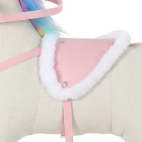 AIYAPLAY Caballito Balancín para Bebés Diseño Unicornio con Sonido Caballo Balancín Base de Madera para Niños 1-3 Años Crema(m-11)