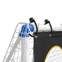 SPORTNOW Football Goal, 183 x 96 x 130 cm Portable Practice Football Net with Target Cloth and PVC ball, Tetoron Training Goal(m-10)