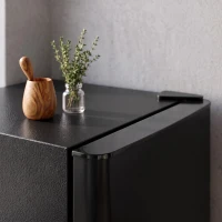 HOMCOM Mini Réfrigérateur Congélateur 90 L, Petit Frigo Compact Silencieux, 2 Portes Réversibles, Thermostat Réglable, Noir(m-14)