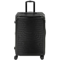 HOMCOM Valigia Rigida Media 71L Espandibile con 4 Ruote e Lucchetto TSA, 43x28x66 cm, Nero(m-11)