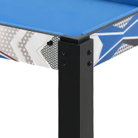 SPORTNOW 5-in-1 Multi Games Table, with Mini Pool, Table Tennis, Basketball, Hockey, Archery, Blue(m-10)