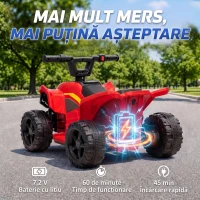 AIYAPLAY ATV Electric pentru Copii 18-48 Luni, 6V, 2 km/h, Sarcină 25 kg, Roșu(m-5)