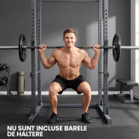 SPORTNOW Set 2 discuri olimpice 10 kg, Ø50 mm, cauciucate, 3 mânere ergonomice, negre(m-8)