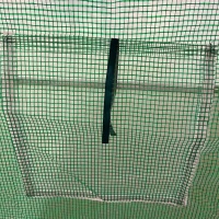 Outsunny Walk-in Polytunnel Greenhouse, Outdoor Garden Tunnel Greenhouse Tent with Zipped Roll-Up Door and 8 Mesh Windows, 4 x 2M(m-9)