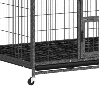 PawHut Heavy Duty Dog Crate,116 x 77 x 88 cm, Large Dog Cage for Small to Large Breeds(m-11)
