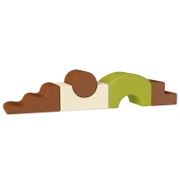AIYAPLAY Schuimblokken 5-delige set, zachte bouwblokken voor kinderen met cord-look, antislip bodem, meerkleurig(m-1)