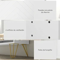 HOMCOM Zapatero Estrecho con 4 Cajones Abatibles Estantes Ajustables para 16 Pares 106x24x102 cm Blanco(m-7)