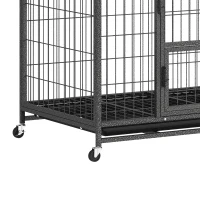 PawHut Heavy Duty Dog Crate,93 x 58 x 76 cm, Large Dog Cage for Small to Medium Breeds(m-11)