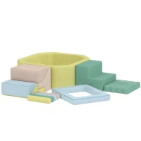 AIYAPLAY Parcours motricité bébé module motricité bébé avec piscine à balles housse lavable 160 x 137,5 x 30 cm multicolore(m-1)