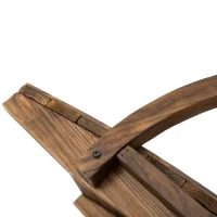 Outsunny Pont de jardin en bois, avec balustrade à demi-roues charge max. 150 KG, 100 x 50 x 37 cm, marron(m-10)