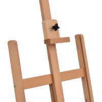 Vinsetto Staffelei Keilrahmen Atelierstaffelei Höhen- und Winkelverstellbar mit Ablagefach Buchenholz Natur 53 x 50,5 x 171-230 cm(m-8)