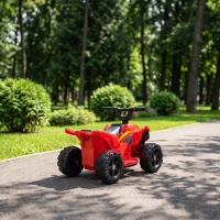 AIYAPLAY Quad Elettrico per Bambini 6V, Marce Avanti, 2 km/h, per 18-48 Mesi, Portata 25 kg, Interno ed Esterno, Rosso(m-9)