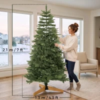 HOMCOM Brad artificial de Crăciun Brad Nobil, 1161 ramuri, 210 cm, verde(m-3)