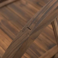 Outsunny Pont de jardin en bois, avec balustrade à demi-roues charge max. 150 KG, 100 x 50 x 37 cm, marron(m-13)