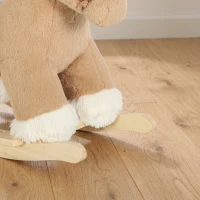 AIYAPLAY Cheval à Bascule pour Enfants, Animal à Bascule Bébé en Peluche avec Sons, Ceinture de Sécurité, 18-36 Mois, Marron(m-11)