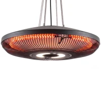 Outsunny încălzitor Electric Suspendat cu Infraroșu 1000/2000W, Negru(m-11)