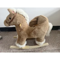 AIYAPLAY Cheval à Bascule pour Enfants, Animal à Bascule Bébé en Peluche avec Sons, Ceinture de Sécurité, 18-36 Mois, Marron(m-16)