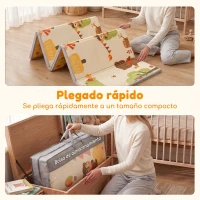 AIYAPLAY Alfombra Infantil Plegable y Reversible 200x150 cm Antideslizante e Impermeable Diseño Árbol y Bosque(m-6)