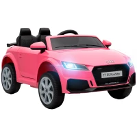 AIYAPLAY 12V Audi TT RS Licensed Electric Car, Electric Ride On Toy with Remote Control, Dual Motors, 4-Wheel Suspension, Pink(m-1)