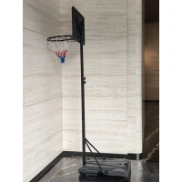 AIYAPLAY Kosz do koszykówki dla dzieci 179–209 cm regulowany mobilny stojak z rolkami tablica 76 x 45 cm napełniany(m-10)