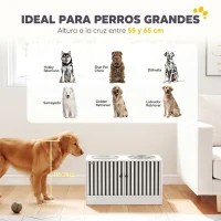 PawHut Comedero Perro Elevado con 2 Cuencos de Acero Inoxidable 2x2000 ml con Comedero Lento Almacenamiento Oculto Blanco(m-9)