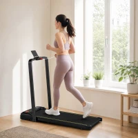 SPORTNOW Cinta de Correr Plegable Inclinado Debajo del Escritorio con 2HP 1-10 KM/H Pantalla LED Control Remoto y Soporte(m-8)