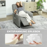 HOMCOM Relaxsessel Fernsehsessel Elektrisch mit Liegefunktion Heizung Vibrationsmassage(m-6)