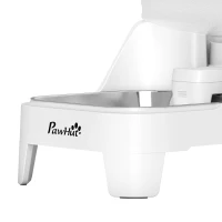 PawHut Distributeur d'Eau Automatique pour Chiens et Chats 8L Robinet Breveté Bol Acier Inox sans BPA 19,3x32,8x43,4cm Blanc(m-13)
