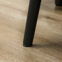 HOMCOM Banco Pie de Cama Tapizado en Pana con Asiento Acolchado Diseño Capitoné y Patas de Acero para Dormitorio Blanco Crema(m-11)