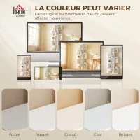 HOMCOM Bibliothèque à 5 niveaux, étagère de rangement en forme S avec 15 compartiments ouverts, 80 x 24 x 200 cm, blanc(m-8)