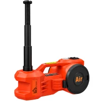 HOMCOM Electric Car Jack Kit, 5Ton 12V Electric Hydraulic Car Jack Lift with 15.5-45 cm Lift, Air Pump, Reflective Case, Orange(m-1)