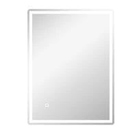 HOMCOM Badspiegel Badezimmerspiegel Wandspiegel LED´s. Ber, gsschalter, Antibeschlagfunktion, 60 x 80 x 4 cm, Weiß(m-1)