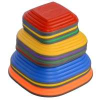 AIYAPLAY Balance Stepping Stones for Kids, 11PCs Non-Slip Stackable River Stones, Obstacle Courses for Balance & Motor Skills(m-1)