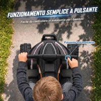 AIYAPLAY Quad Elettrico per Bambini 6V, Marce Avanti, 2 km/h, per 18-48 Mesi, Portata 25 kg, Interno ed Esterno, Nero(m-6)