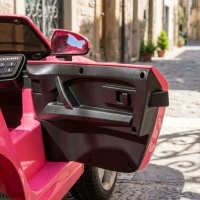 AIYAPLAY 12V Audi TT RS Licensed Electric Car, Electric Ride On Toy with Remote Control, Dual Motors, 4-Wheel Suspension, Pink(m-8)