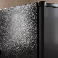 HOMCOM 85L Mini Freezer Countertop, Compact Freestanding Upright Freezer with Reversible Door, Removable Glass Shelves, Black(m-12)