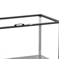 PawHut Cage pour Hamster Habitat Rongeurs Transparent de Vue Panoramique 360° Anti-Mordillage 105x51x51cm Noir(m-12)