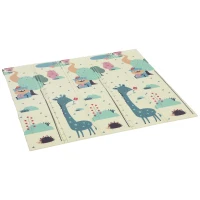 AIYAPLAY Covor pentru copii 0-6 ani, cu tematică de animale, suprafață impermeabilă, din XPE multicolor, 196x176x1,5 cm(m-1)
