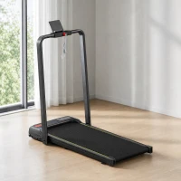 SPORTNOW Passadeira de Corrida Dobrável com Inclinação, para Debaixo da Secretária, 2 HP, 1-10 km/h, Ecrã LED, Comando e Suporte(m-9)
