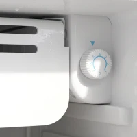 HOMCOM Minikoelkast met vriesvak, instelbare thermostaat, kleine koelkast, 1-deurs, 72,5 liter, wit(m-10)