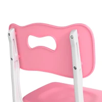 AIYAPLAY 2 PCS Kids Desk Chairs, 3 Level Height Adjustable Children's Chairs with Backrest for 1.5-8 Years, Max Load 50KG, Pink(m-10)