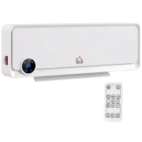 HOMCOM Aerotermă pentru montare pe perete 2000W cu telecomandă, 3 moduri, afișaj LED, timer 12h(m-8)