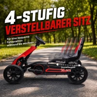 HOMCOM Elektro Go-Kart für Kinder 3-5km/h Gokart mit 2-Fach verstellbarem Geschwindigkeit, Sicherheitsgurt, EVA-Räder für 3-8(m-6)