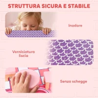 AIYAPLAY Casa delle Bambole in Legno per Bambini, 2 Piani, 11 Mobili e 2 Bambole, Regalo per Ragazze 3-6 Anni, Rosa(m-5)
