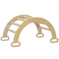 AIYAPLAY Arco de Escalada para Niños de 18-48 Meses Balancín para Bebés Carga 50 kg 68x42x36 cm Natural