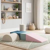 AIYAPLAY Parcours motricité bébé 5PCS, module en mousse souple avec housse en velours, multicolore(m-2)