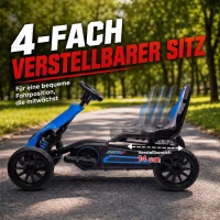 HOMCOM Elektro Go-Kart für Kinder 3-5km/h Gokart mit 2-Fach verstellbarem Geschwindigkeit, Sicherheitsgurt, EVA-Räder für 3-8(m-6)