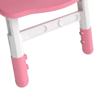 AIYAPLAY 2 PCS Kids Desk Chairs, 3 Level Height Adjustable Children's Chairs with Backrest for 1.5-8 Years, Max Load 50KG, Pink(m-13)