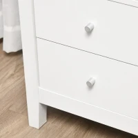 HOMCOM Vitrina de Salón Aparador de Cocina con 2 Puertas de Vidrio 3 Estantes 2 Cajones para Comedor Oficina 80x40x160cm Blanco(m-9)