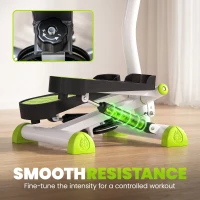 HOMCOM Twister Stepper, Step Machine with Adjustable Resistance, LCD Screen - White(m-6)